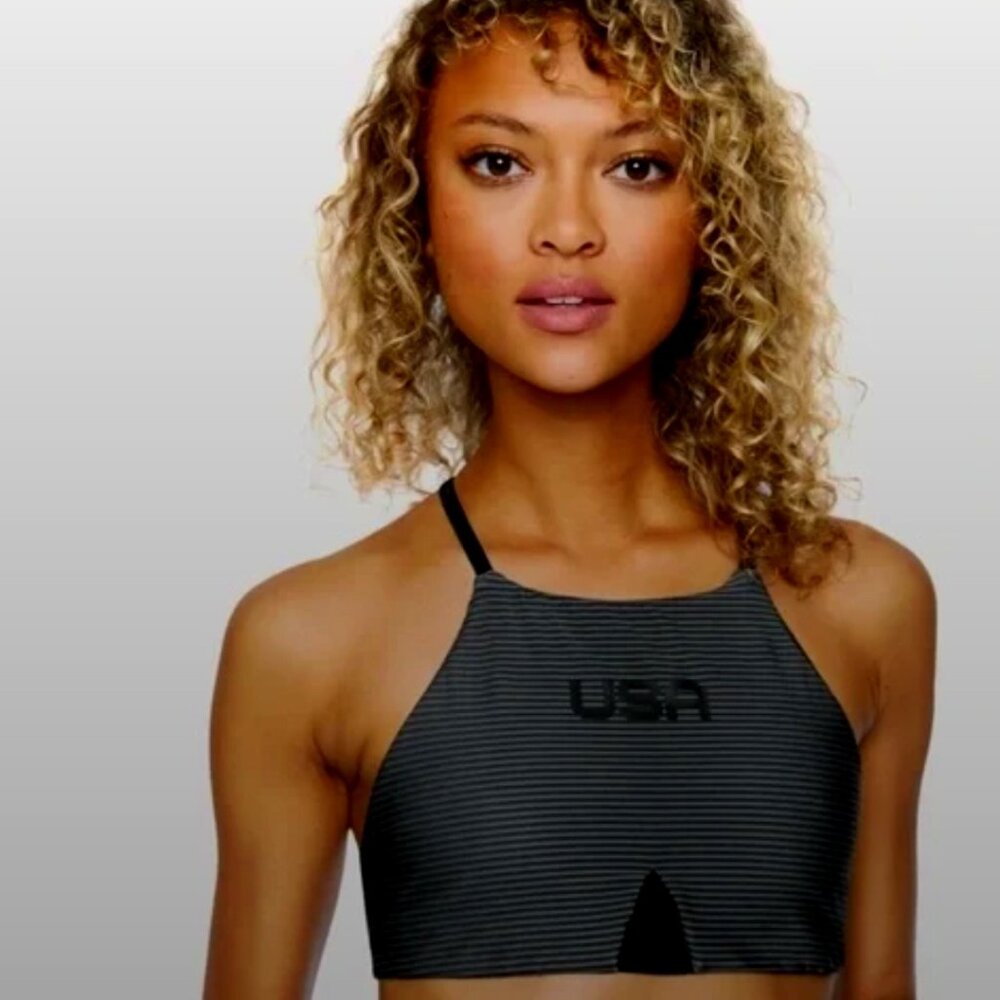 BRA: USA Phantom High Neck Surf Top